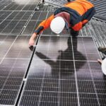 Solar panel installation on a multi-unit residential building